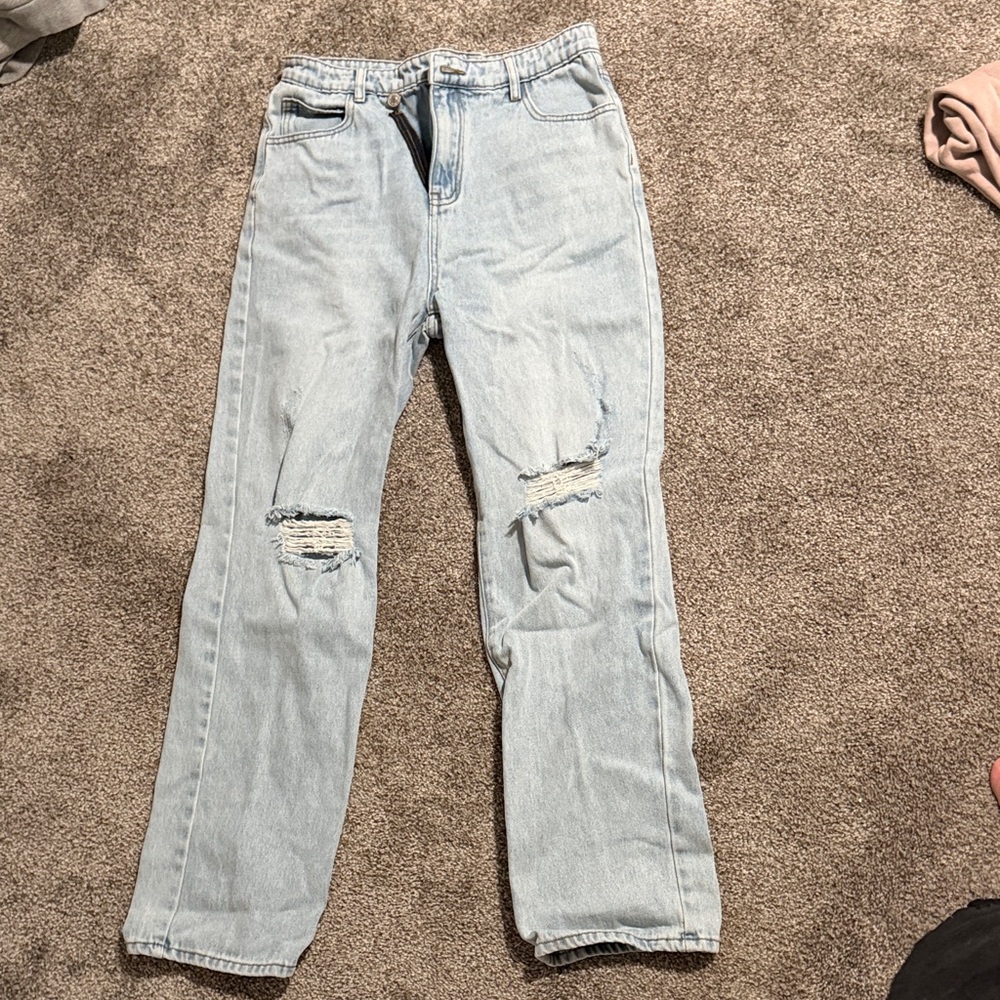 White Birch Light Blue Straight Leg Jeans